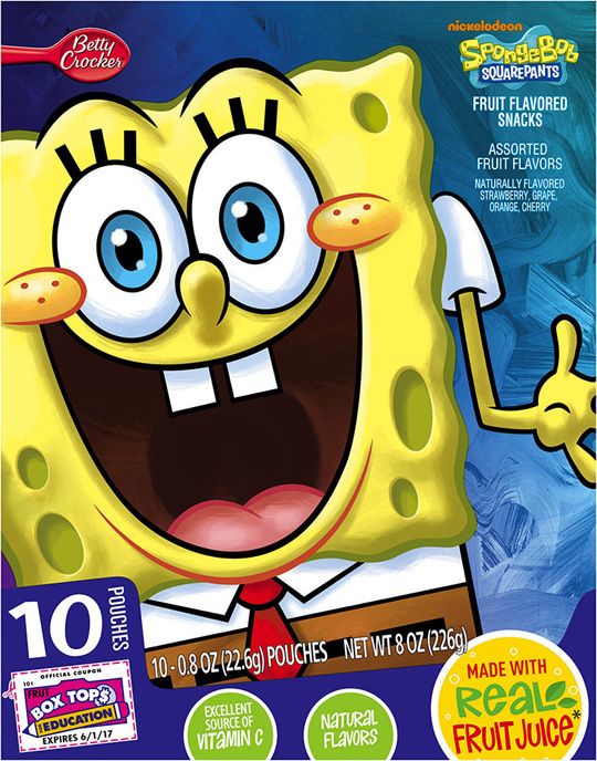 Choices » SPONGEBOB FRUIT SNACK 10 Pk